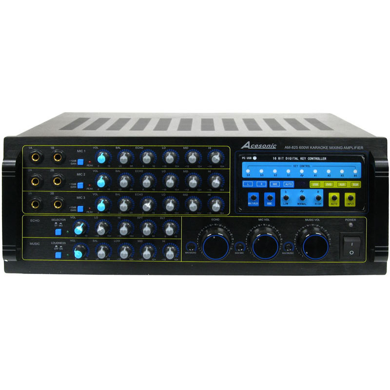    825 600 Watt Karaoke Mixing Amplifier with USB & BBE Sonic Maximizer